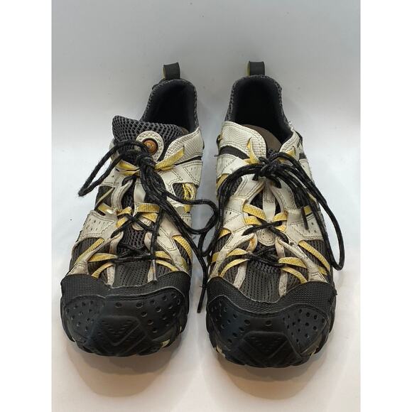 MERRELL Men's Black-Yellow Mesh Continuum Lace-Up Hiking Sneakers SZ 10.5 - Picture 1 of 14